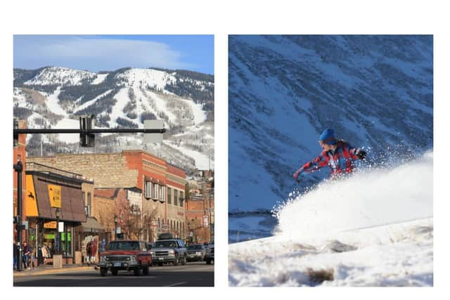 A full price one day ski pass at Steamboat Springs, Colorado (left) will cost $269 (£213) this season. Meanwhile an equivalent pass at Glenshee (right) costs just £35. PICS: Roger Cox / The Scotsman