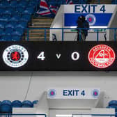 The scoreboard at full time during the Scottish Premiership match between Rangers and Aberdeen at Ibrox on November 22, 2020  (Photo by Craig Foy / SNS Group)