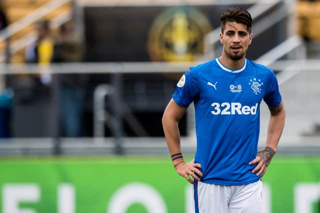 Fabio Cardoso in action for Rangers during the 2018 Florida Cup