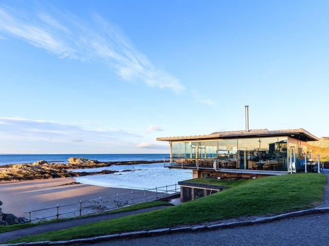 The unique glass box restaurant located on St Andrews Bay in Fife