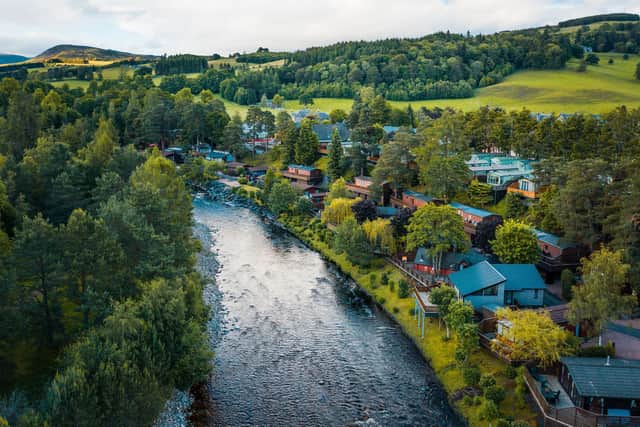 Located 30 miles north of Perth, River Tilt Park offers 52 lodges and 64 static caravan pitches as well as a variety of utility buildings and a leisure club.