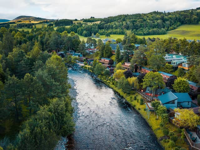 Located 30 miles north of Perth, River Tilt Park offers 52 lodges and 64 static caravan pitches as well as a variety of utility buildings and a leisure club.