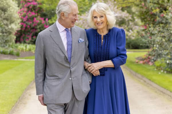 King Charles III and Queen Camilla, taken by portrait photographer Millie Pilkington, in Buckingham Palace Gardens. Picture: Buckingham Palace/PA Wire