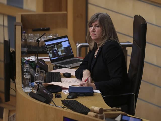 Presiding Officer Alison Johnstone. Picture: Fraser Bremner