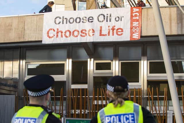 Protests such as that by Extinction Rebellion Scotland could be banned and people prosecuted.