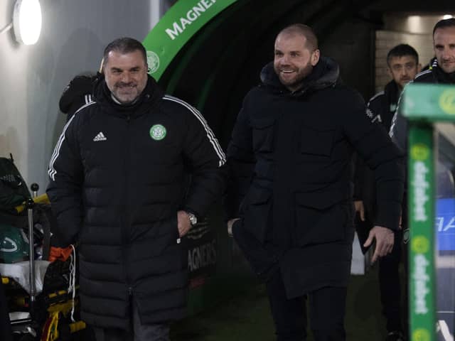 Celtic manager Ange Postecoglou and Hearts boss Robbie Neilson could be missing players for their Scottish Cup clash at the weekend. (Photo by Craig Foy / SNS Group)