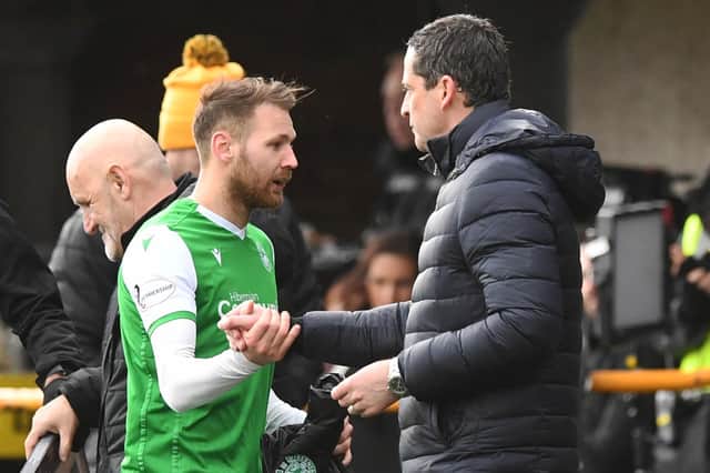Hibs winger Martin Boyle and manager Jack Ross both believe the the Easter Road side can bounce back from the weekend disappointent against Dundee United with a win over St Mirren on Wednesday. Photo by Paul Devlin / SNS Group