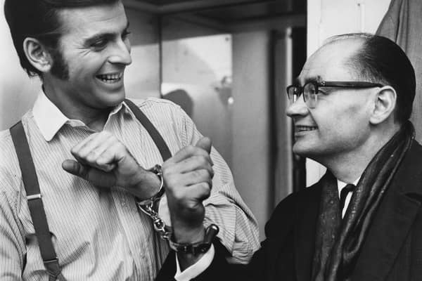 Stuartn Damon (left) met real-life criminal Alfred George Hinds while playing Houdini in Man of Magic
