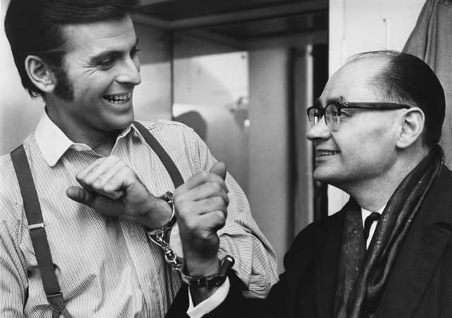 Stuartn Damon (left) met real-life criminal Alfred George Hinds while playing Houdini in Man of Magic