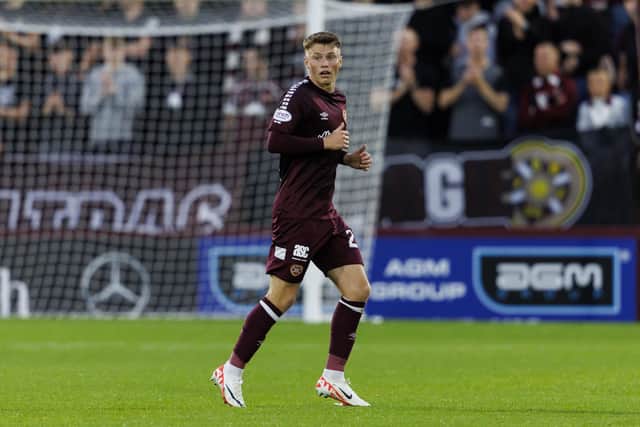 Aidan Denholm put in an assured performance during Hearts' 3-1 win over Rosenborg at Tynecastle on Thursday.