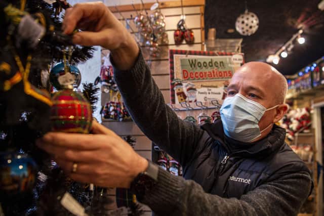 Chris Smyth from 'Ye Olde Christmas Shop' on the High Street, Edinburgh