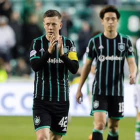 Celtic's Callum McGregor at full time after the 4-2 defeat at Hibs. (Photo by Craig Williamson / SNS Group)