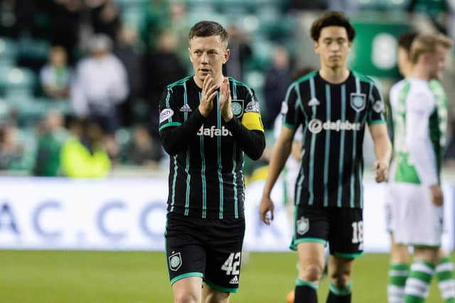 Celtic's Callum McGregor at full time after the 4-2 defeat at Hibs. (Photo by Craig Williamson / SNS Group)