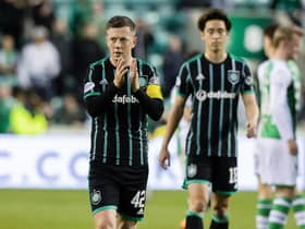 Celtic's Callum McGregor at full time after the 4-2 defeat at Hibs. (Photo by Craig Williamson / SNS Group)
