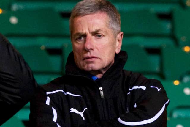 Willie Donachie during his stint as a coach with Newcastle United, taking in a game at Celtic Park.