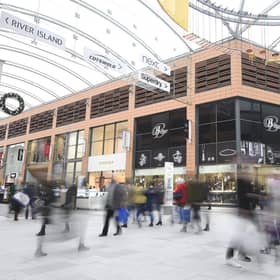 Shoppers in Livingston, which is billed as a key retail destination in Scotland, with 60 per cent of the population located within a one-hour travel time. Picture: Greg Macvean.
