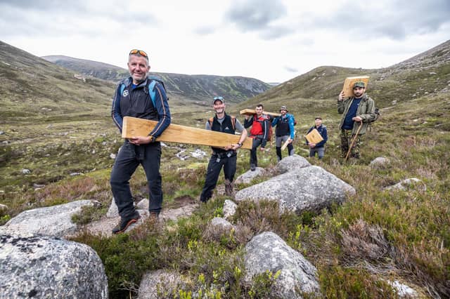 BMRT are joined by team members from National Trust for Scotland, image credit: Paul Campbell