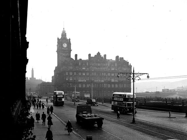 North British Hotel (now Balmoral Hotel) seen from Princes Street.
