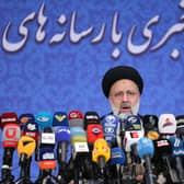 Incoming Iranian president Ebrahim Raisi speaks during his first press conference following the election in Tehran (Picture: Atta Kenare/AFP via Getty Images)