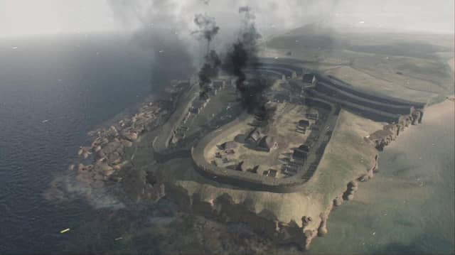 Burghead was set alight and abandoned in the 10th Century around the time of Viking raids on the Moray Coast, although links between the Norse people and the landmark's destruction are only rooted in speculation or folklore. PIC: Dr Alice Watterson of the University of Dundee .