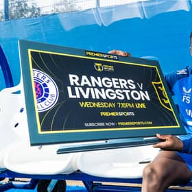 Fashion Sakala of Rangers looks ahead to Wednesday night’s Premier Sports Cup quarter-final tie against Livingston at Ibrox. (Photo by Kirk O'Rourke)