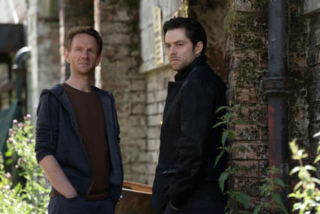 Brian Ferguson and Richard Rankin play Michael and John Rebus in the new BBC TV series Rebus. Picture: Mark Mainz