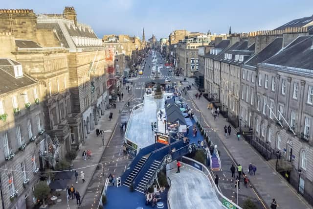 The west end of George Street was transformed by Edinburgh's festive ice rink last year. Picture: Liam Anderstrem