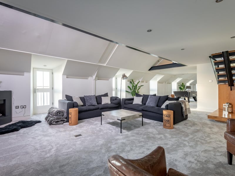 Mezzanine level has a second sitting room