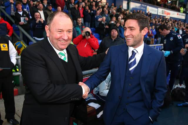 Lee Johnson, pictured with his father Gary.