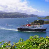 CalMac's MV Isle of Mull leaving Oban.