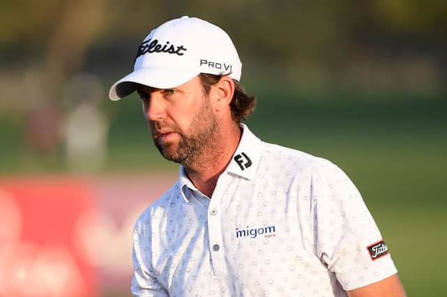 Scott Jamieson pictured during the Omega Dubai Desert Classic at Emirates Golf Club in January. Picture: Ross Kinnaird/Getty Images.