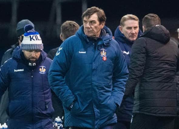 Kilmarnock manager Tommy Wright during a Scottish Premiership match between Kilmarnock and Motherwell at Rugby Park on February 10, 2021, in Kilmarnock, Scotland (Photo by Craig Foy / SNS Group)