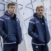 Scotland's Huw Jones (left) and Chris Harris.