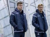 Scotland's Huw Jones (left) and Chris Harris.