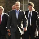Former prime minister Tony Blair with his deputy prime minister John Prescott and chief of staff Jonathan Powell. Image: Peter Macdiarmid/Getty Images.