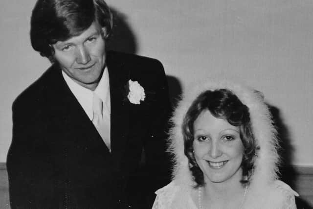 Georgina and Tom Burt on their wedding day in 1973. Pic: Contributed