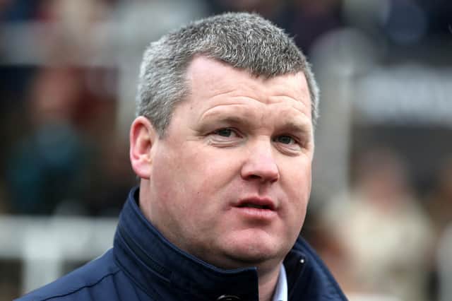 Gordon Elliott has been handed a 12-month ban, with the last six months suspended, after a picture emerged of the Grand National-winning trainer sitting on a dead horse. Picture: Simon Marper/PA Wire