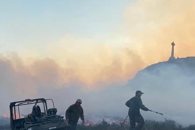 Gamekeepers putting out a wildfire in the Highlands (pic: Scottish Gamekeepers Association)