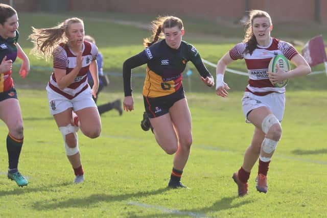 Scotland debutant Francesca McGhie in action for Watsonians.