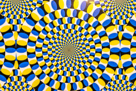Psychologists at the Universities of York and Glasgow have found staring at an optical illusion can improve visual acuity and allow you to see small print. Cr: Getty Images/Canva Pro