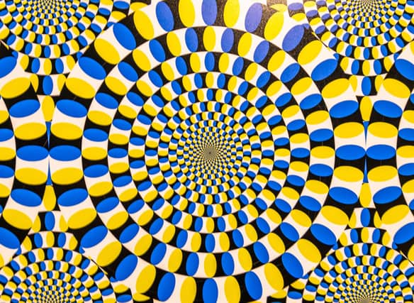 Psychologists at the Universities of York and Glasgow have found staring at an optical illusion can improve visual acuity and allow you to see small print. Cr: Getty Images/Canva Pro