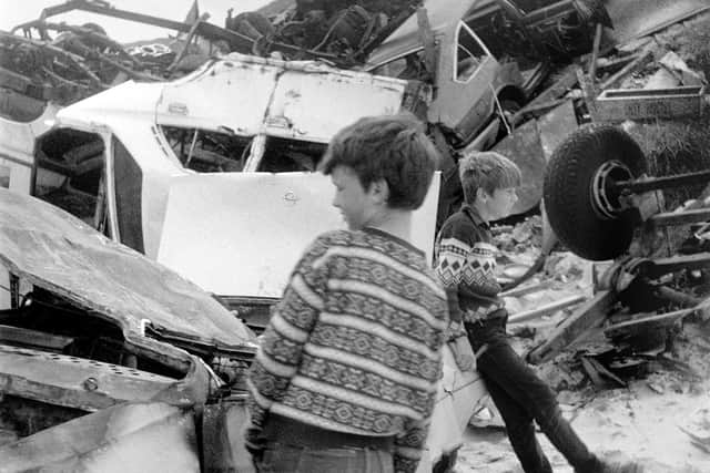 Scrap - Anthony and Eoin, 1985. While Glazier first focussed on landscapes, capturing islanders and the passing of time soon became the main driver of his work. PIC: Paul Glazier.