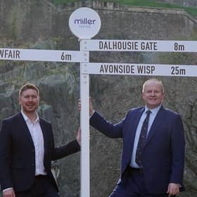 Miller Homes’ regional operations director Gary Heaney, left, with regional land director David Morgan, right. Picture: Stewart Attwood Photography