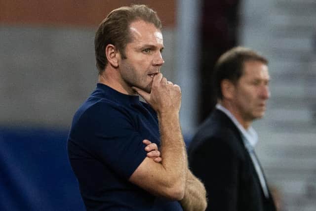 Hearts boss Robbie Neilson has had his say on the Conference League draw. (Photo by Ross Parker / SNS Group)