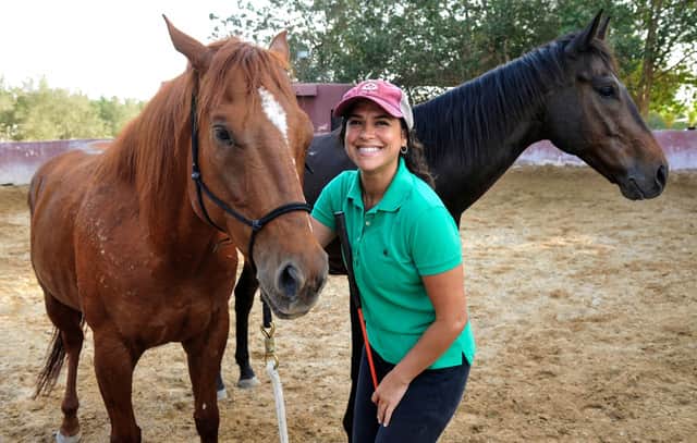 Horse trainers can develop an intuitive understanding with their animals (Picture: Amer Hilabi/AFP via Getty Images)
