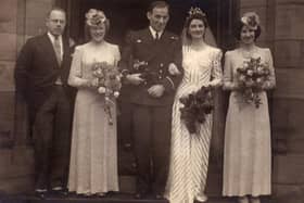 John Allister and Kathleen Aikman were married at St Serf's Church, Goldenacre - pic courtesy of Anne Allister