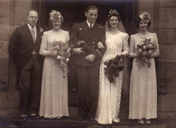 John Allister and Kathleen Aikman were married at St Serf's Church, Goldenacre - pic courtesy of Anne Allister