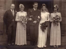 John Allister and Kathleen Aikman were married at St Serf's Church, Goldenacre - pic courtesy of Anne Allister