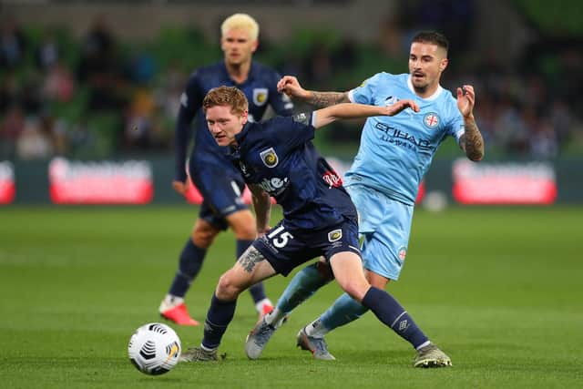 Rowles pictured during his time for Central Coast Mariners.