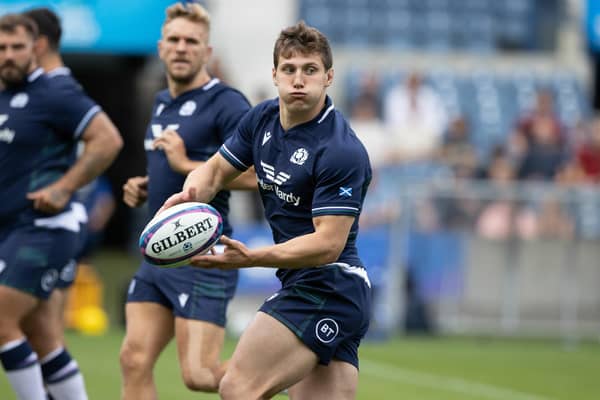 Rory Darge, who will captain Scotland against Italy, during a training session at Scottish Gas Murrayfield ahead of the match. (Photo by Craig Williamson / SNS Group)